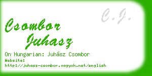 csombor juhasz business card